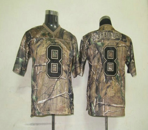 Los Angeles Rams 8 BRADFORD Camo KIDS Jerseys