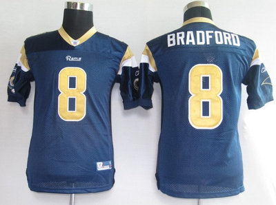 Los Angeles Rams 8# BRADFORD blue【KID