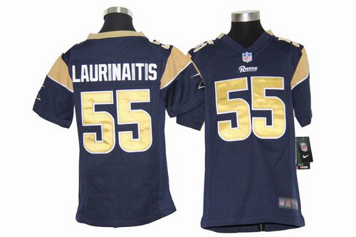 Youth Nike Los Angeles Rams 55 James Laurinaitis Blue Jerseys