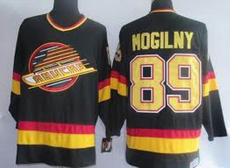 Vancouver Canucks 89 Mogilny Black CCM Jersey