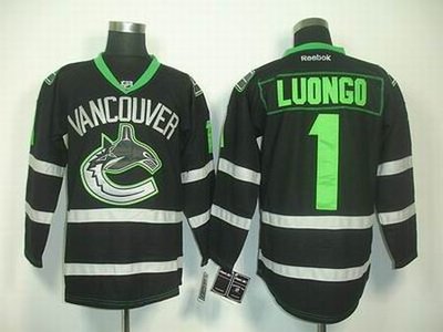 Vancouver Canucks 1 R.Luongo black ice jerseys