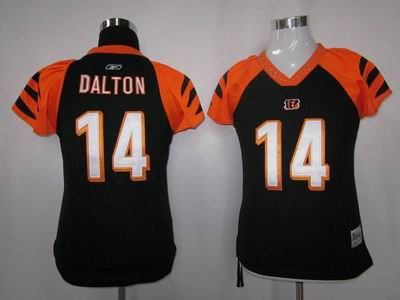 WOMEN Cincinnati Bengals 14 Dalton black Jersey