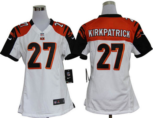 Women Nike Cincinnati Bengals 27 Dre Kirkpatrick white Jerseys