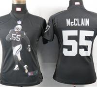 Women Nike Oakland Raiders 55 Mcclain Black Portrait Fashion Game Jerseys