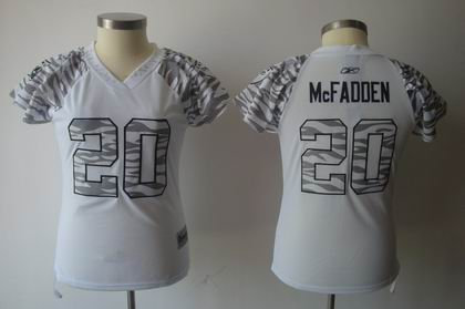 Women Zebra Field Flirt Oakland Raiders 20Darren McFadden white jerseys