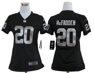 Womens Nike Oakland Raiders 20 McFADDEN Black Nike NFL Jerseys