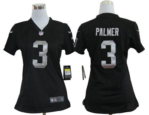 Womens Nike Oakland Raiders 3 Palmer Black Nike NFL Jerseys