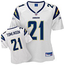 women jerseys San DIego Charger 21 L.Tomlinson white jerseys
