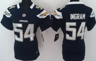 Women Nike San Diego Chargers #54 Melvin Ingram Dark Blue Jerseys