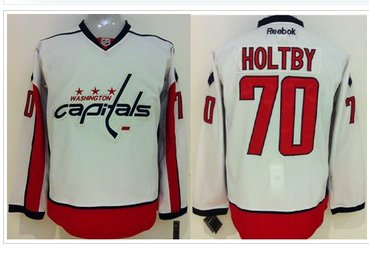Washington Capitals #70 Braden Holtby White Stitched NHL Jersey