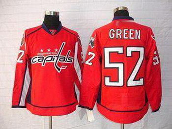 Washington Capitals No.52 GREEN Red NHL Jersey