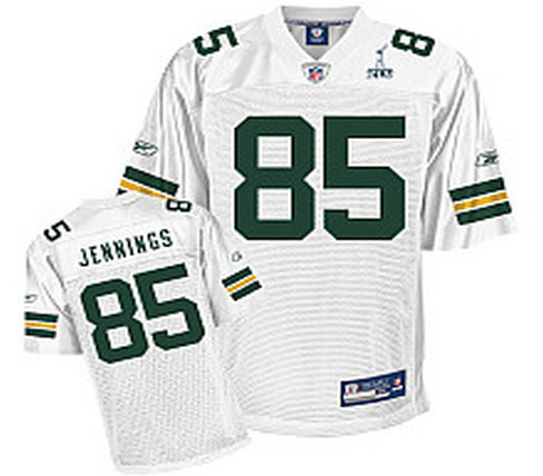 Green Bay Packers Greg Jennings 85 Super Bowl XLV White Youth Jersey