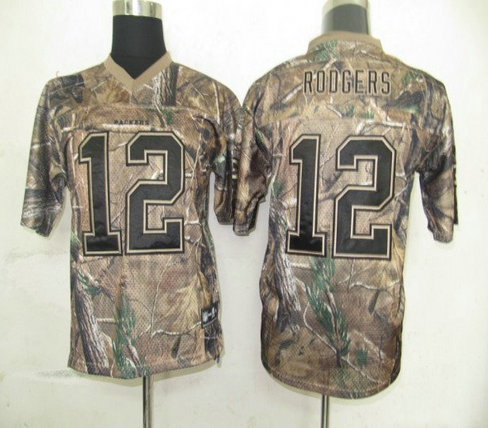 NFL Jerseys Green Bay Packers 12 Aaron Rodgers Camo【Kids
