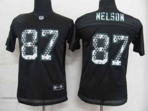NFL Youth Green Bay Packers 87 Nelson Black United Sideline Jersey