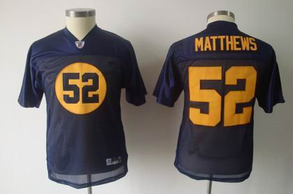 youth Green Bay Acme Packers 52 Clay Matthews Alternate Third Jerseys blue