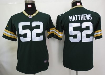 Youth Nike Green Bay Packers 52 Clay Matthews Green Jerseys
