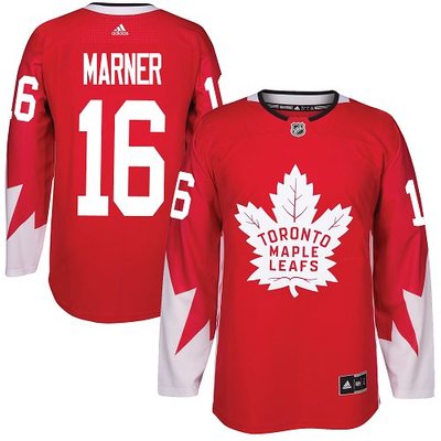 Maple Leafs #16 Mitchell Marner Red Alternate Stitched NHL Jersey