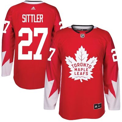 Maple Leafs #27 Darryl Sittler Red Alternate Stitched NHL Jersey