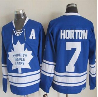 Toronto Maple Leafs #7 Tim Horton Blue CCM Throwback Third Stitched NHL Jersey