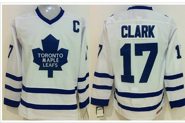 Toronto Maple Leafs #17 Wendel Clark White CCM Throwback Stitched NHL Jersey