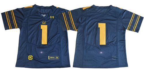 Golden Bears #1 Navy Blue Under Armour Premier Stitched NCAA Jersey