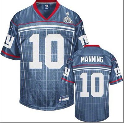 Youth New York Giants Reebok Eli Manning #10 Super Bowl Jersey