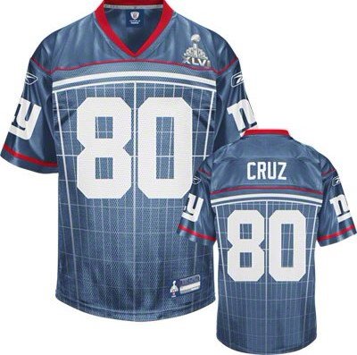 Youth Victor Cruz Jersey Reebok #80 New York Giants Super Bowl XLVI Jersey
