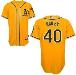 MLB Oakland Athletics 40# Andrew Bailey yellow cool base jersey