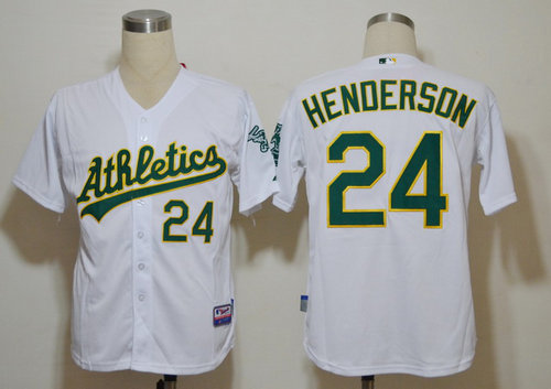 MLB Jerseys Oakland Athletics 43 Henderson white jerseys