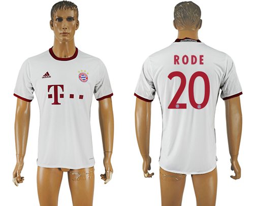 Bayern Munchen #20 Rode Sec Away Soccer Club Jersey