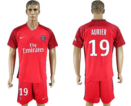 Paris Saint-Germain #19 Aurier Red Soccer Club Jersey