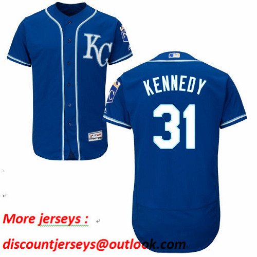 Royals #31 Ian Kennedy Royal Blue Flexbase Authentic Collection Stitched Baseball Jersey