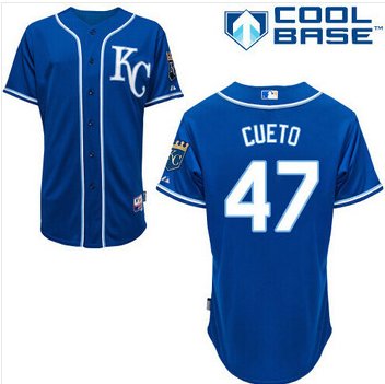 Kansas City Royals #47 Johnny Cueto blue base jerseys