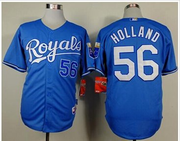 Kansas City Royals #56 Greg Holland Light Blue Alternate Cool Base Stitched Baseball Jersey