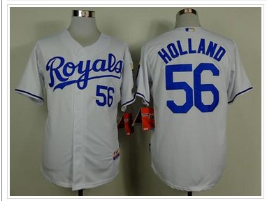 Kansas City Royals #56 Greg Holland White Cool Base Stitched Baseball Jersey