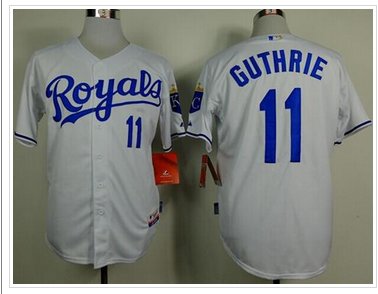 Kansas City Royals #11 Jeremy Guthrie White Cool Base Baseball Jersey