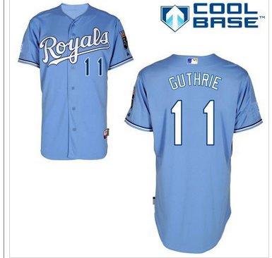 Royals #11 Jeremy Guthrie Light Blue Alternate Cool Base Stitched Baseball Jersey