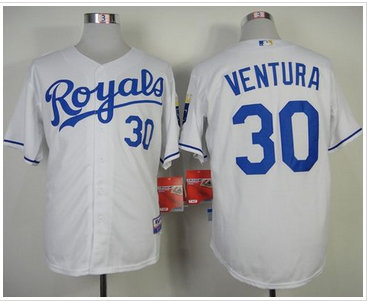 Kansas City Royals #30 Yordano Ventura White Cool Base Stitched Baseball Jersey