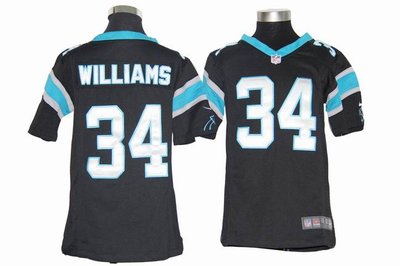 Youth Nike NFL Carolina Panthers 34 DeAngelo Williams Black Jerseys