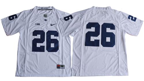 Nittany Lions #26 White Limited Stitched NCAA Jersey