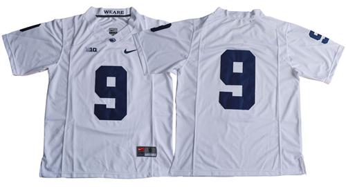 Nittany Lions #9 White Limited Stitched NCAA Jersey