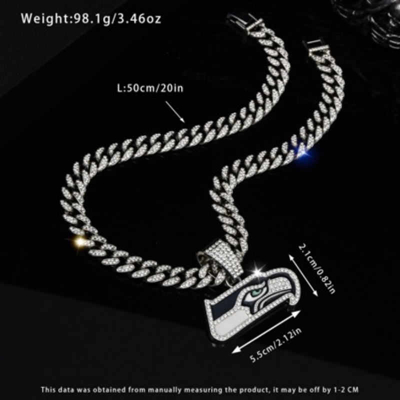 Seahawks Pendant and Necklace Silver