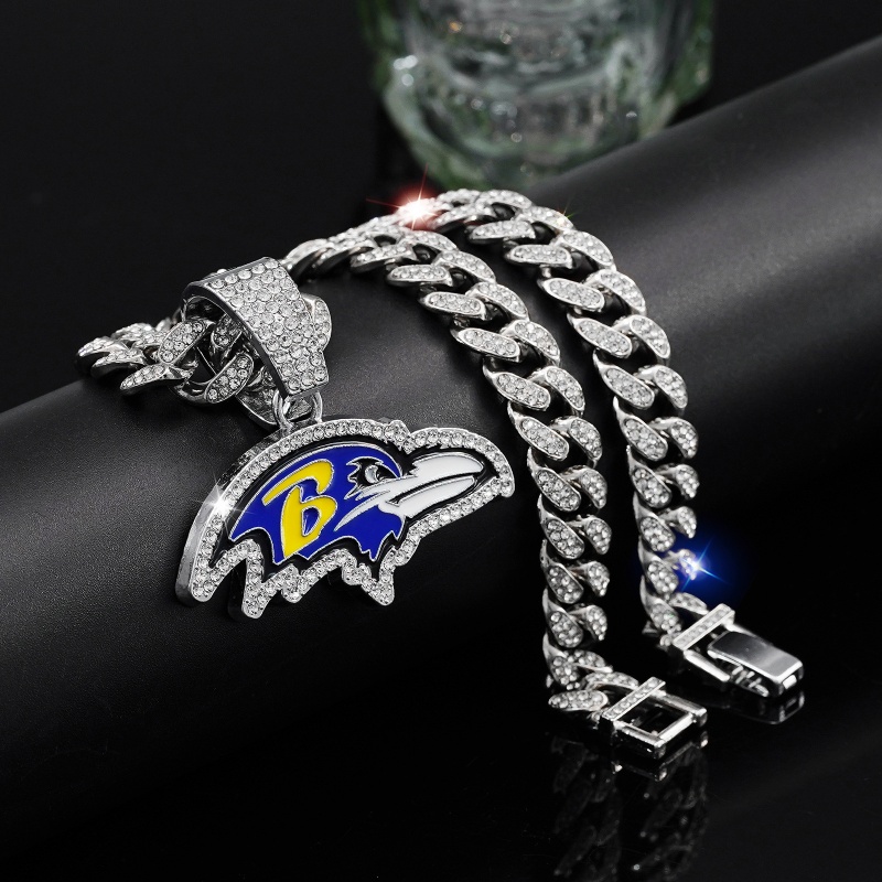 Ravens Pendant and Necklace Silver