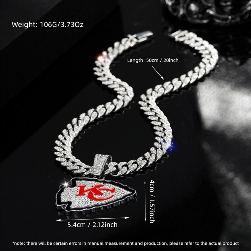 Chiefs Pendant and Necklace Silver