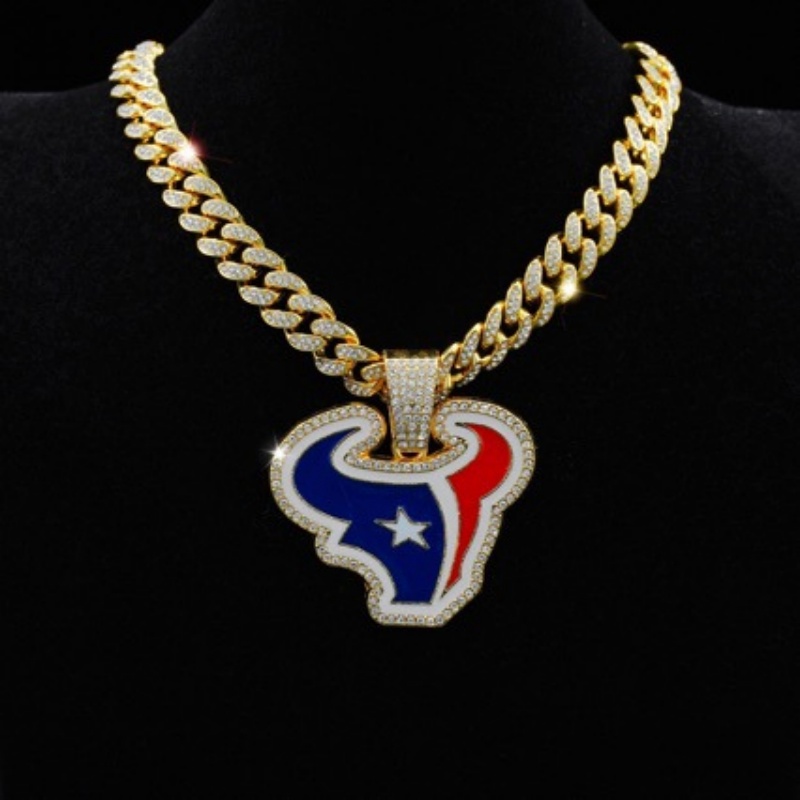 Texans Pendant and Necklace Gold
