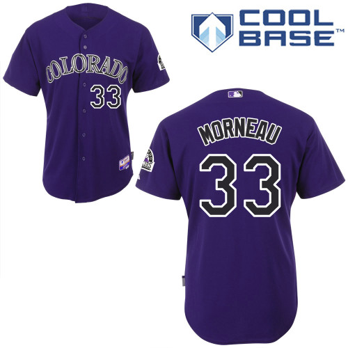 Colorado Rockies #33Justin Morneau Authentic Personalized Alternate Purple Jersey