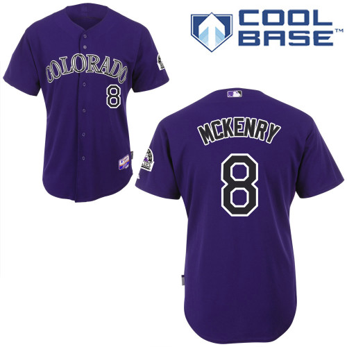 Colorado Rockies #8Michael Mckenry Authentic Personalized Alternate Purple Jersey
