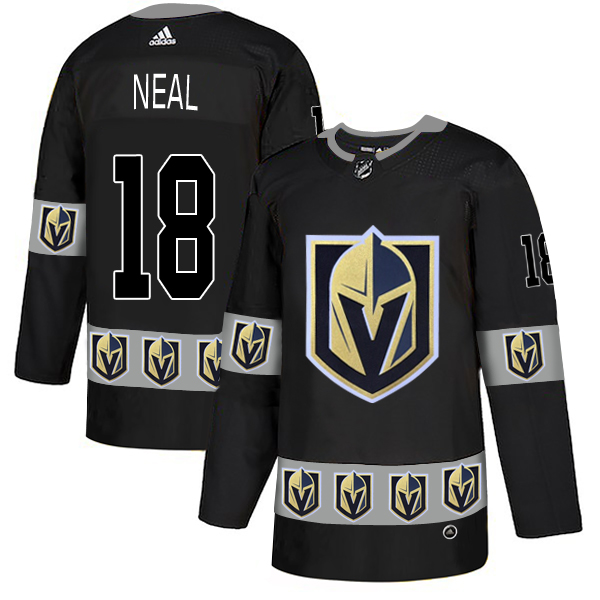 Vegas Golden Knights 18 James Neal Black Team Logos Fashion Adidas Jersey