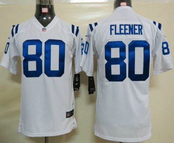 Youth Nike Indianapolis Colts 80 Coby Fleener White Jerseys