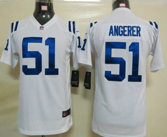 Youth Nike Indianapolis Colts 51 Pat Angerer White Jerseys